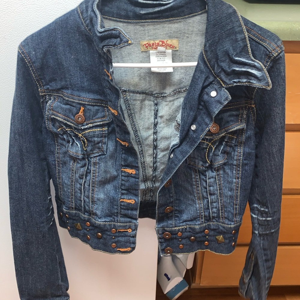 Y2K cropped denim jacket
